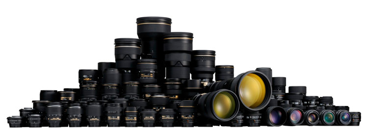 Много объективов Nikon много объективов