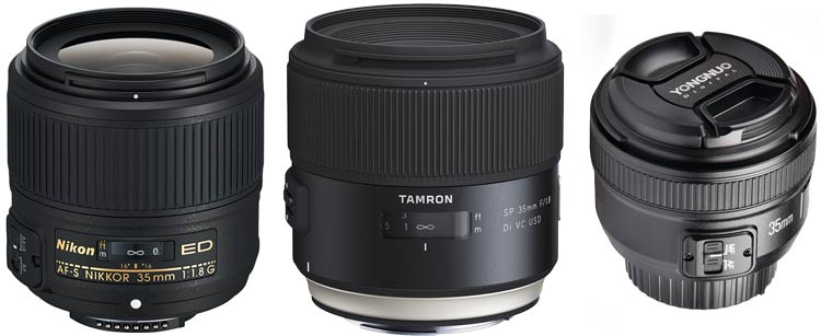 Объективы 35mm на Nikon