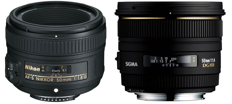 Объективы 50mm для полнокадровых фотоаппаратов Nikon